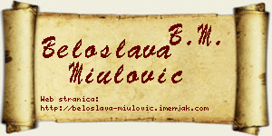 Beloslava Miulović vizit kartica